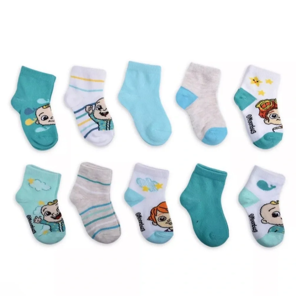 Cocomelon Moonbug toddler Socks 10pck 4T-5T NEW